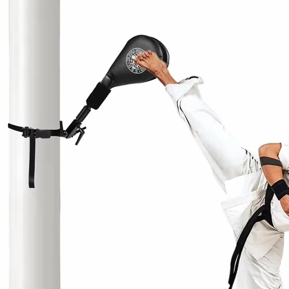 TMRBBesty Raquette Taekwondo, Coussinets de Frappe pour Taekwondo, Kickboxing Karate Kicking Target, Design à Double Couche, Noir, Polyuréthane