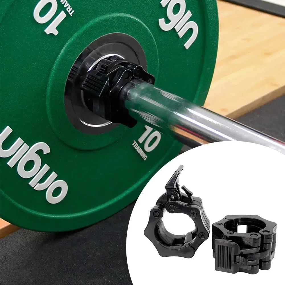 Cerioll Barbell Clamps, Collier Bague De Serrage Haltères, Bague De Serrage Haltère Dégagement Rapide, Clips De Barre Noir, Antidérapant, pour Sport, Fitness, Entraînement