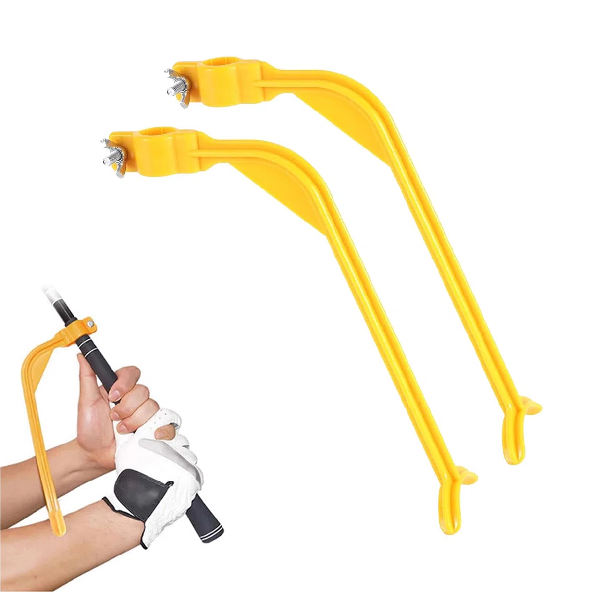 Entraîneur de Swing de Golf,2 PCS Aides à l'entraînement au Golf,Aides à l'entraînement au Swing de Golfs pour Corriger Votre Swings et Votre Posture Cadeau Parfait pour Les Débutants