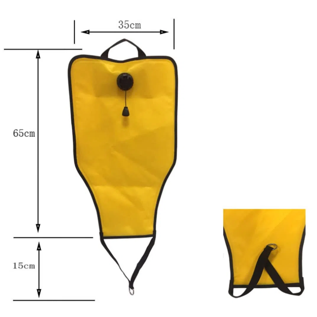 Sac de sécurité de plongée, sac de relevage de plongée, sac de sécurité et soupape de dépotoir de pression 30lbs pour le trésor de travail sous-marin Trouvez la plongée en apnée, le sac de levage de
