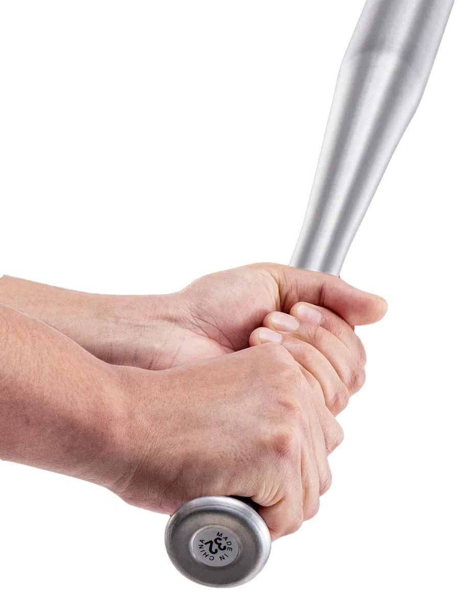 Batte de Baseball de 81 cm avec poignée antidérapante en Aluminium pour Le Baseball, Le Sport, argenté