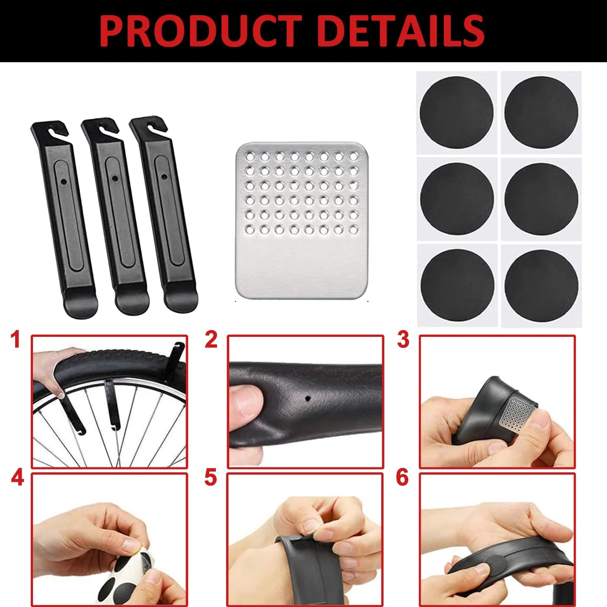 Trousse d'outils de vélo, JOLY FANG Kits Sac Vélo Réparation Kit d'outils de réparation Multifonction für Reisen, Outdoor, Camping