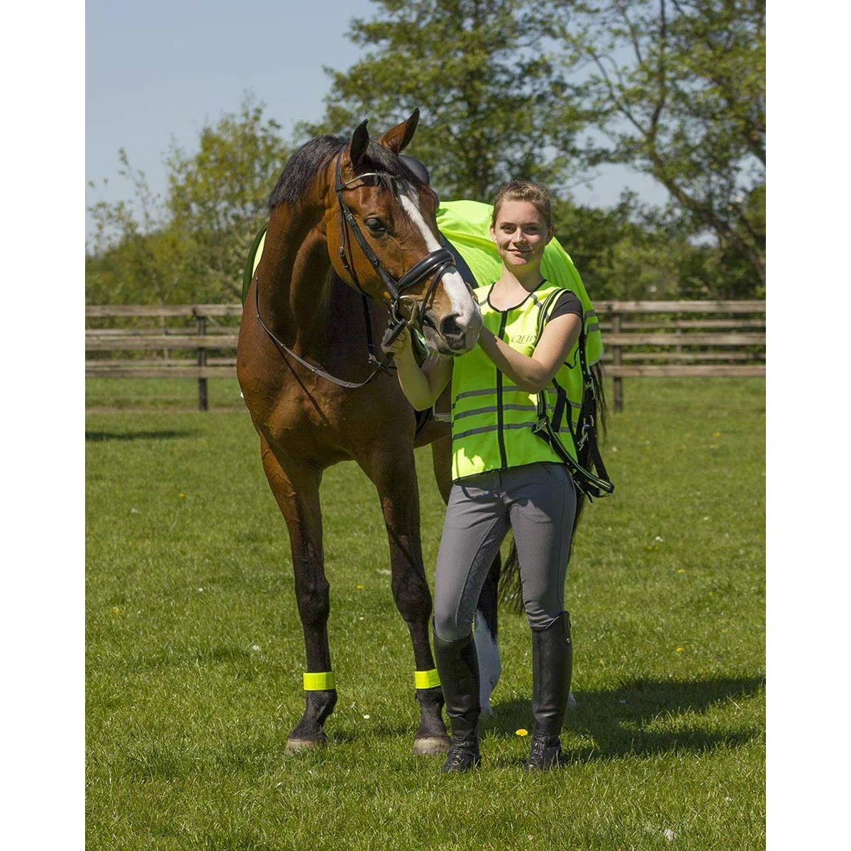 QHP Couvre-Reins pour Cheval refléchissante
