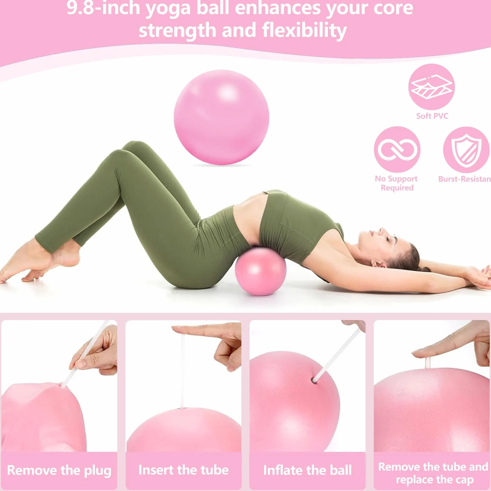 Kit Pilates Essentials,13Pcs Kit Pilates Portable Maison, Kits De Yoga Et Pilates, pour Pilates, pour Musculation