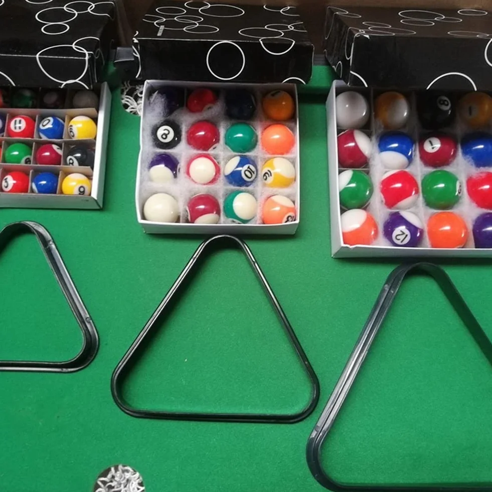 Josenidny Lot de 16 mini boules de billard en résine pour enfant 25 mm