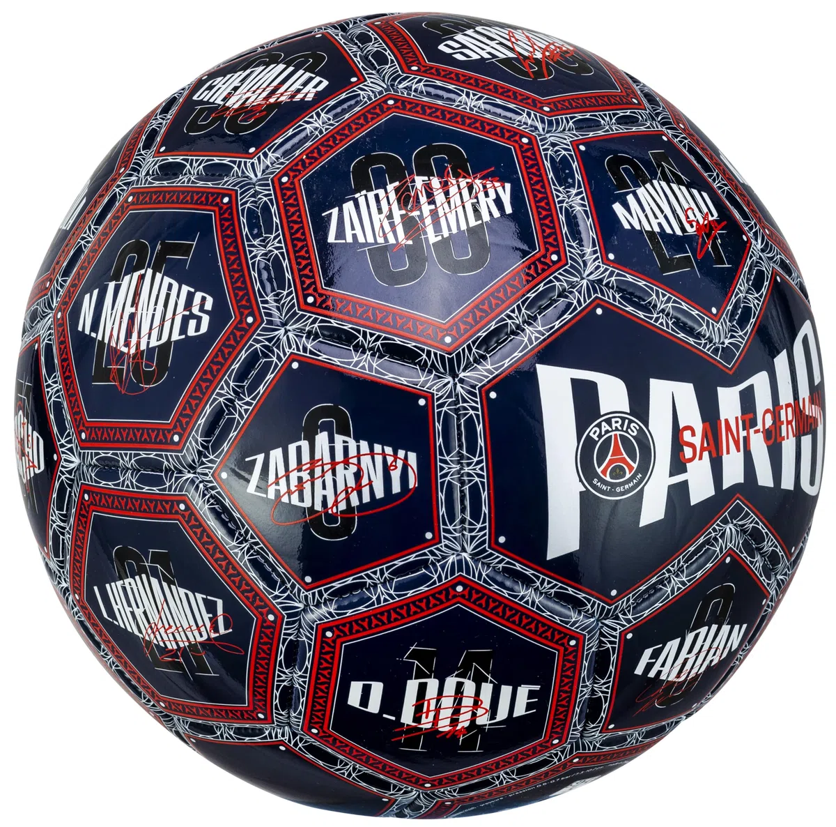 PSG Ballon de Football Signatures des Joueurs - Collection Officielle Paris Saint Germain - Taille 5
