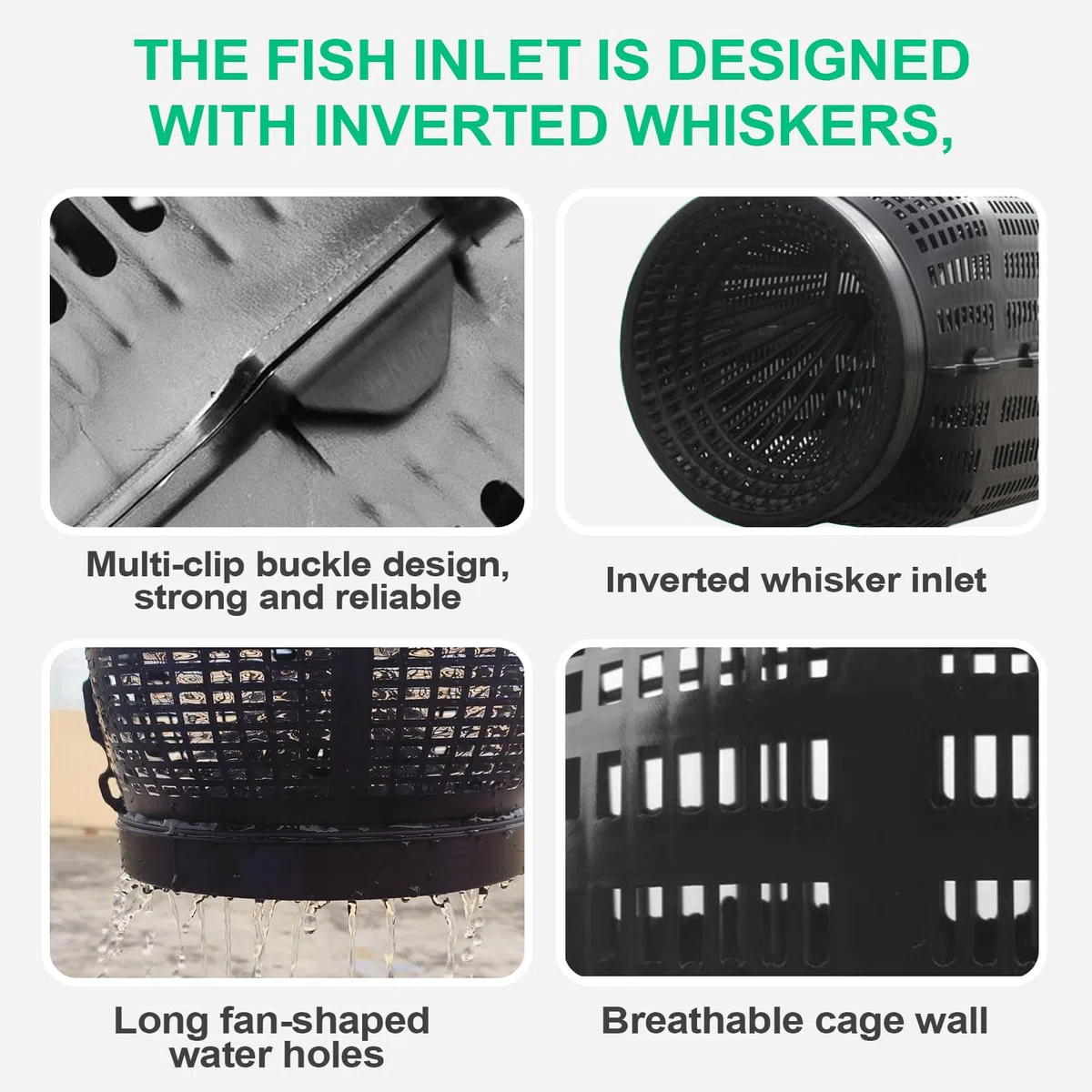 Nasse A Poisson, Nasse A Ecrevisses Piège De Poisson, Nasses À Écrevisses Avec Trous, Portables Cage À Anguilles Filets Cage À Crabes Pour Crevettes Écrevissess Homards Anguilles Eau Douce Salée