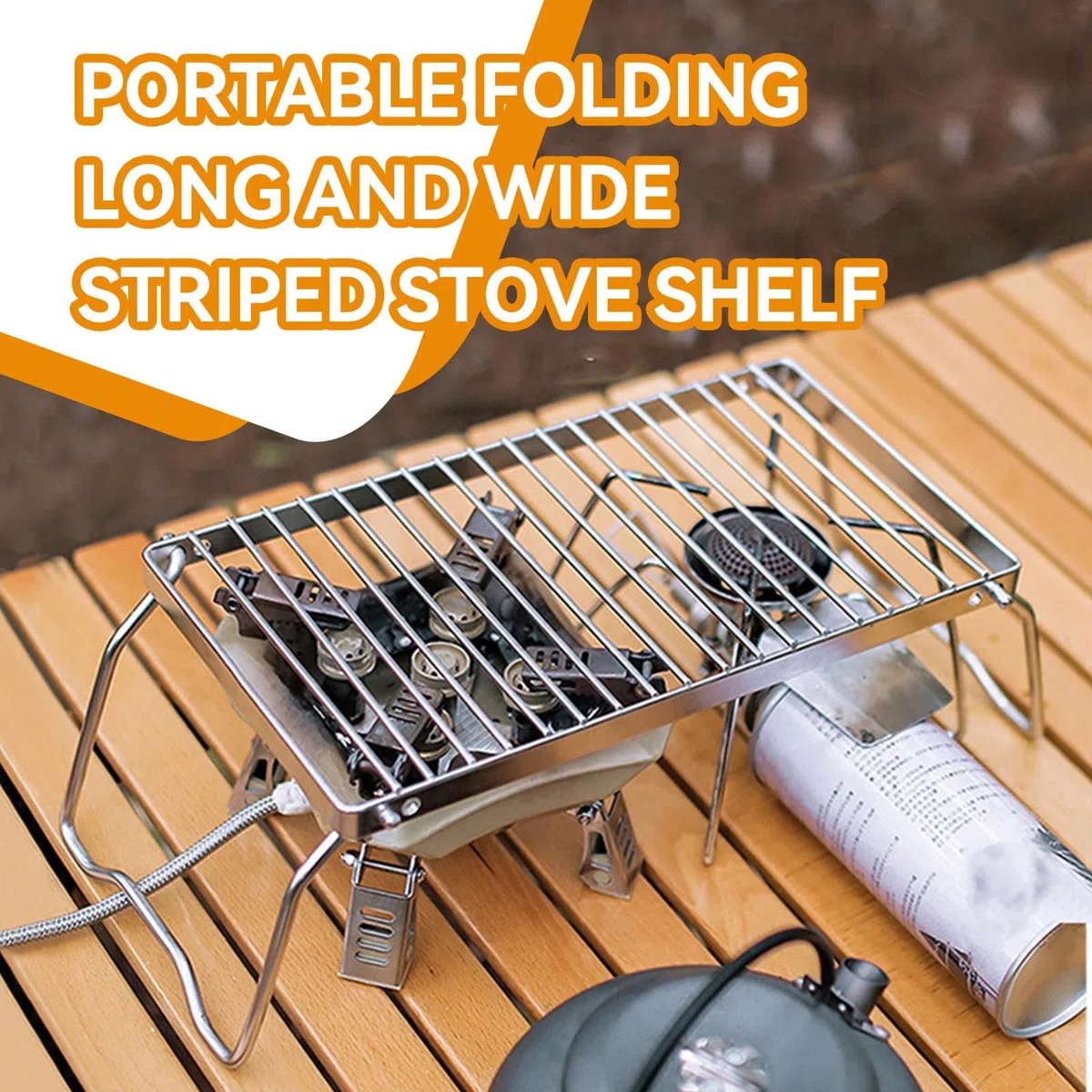 HERCHR Grand Gril De Feu De Camp Pliant, Grille BBQ Transportable,Grille en Acier Inoxydable, Gril De Camping Portable Robuste en Acier sur Feu De Camp pour la Cuisine De Camping en Plein Air