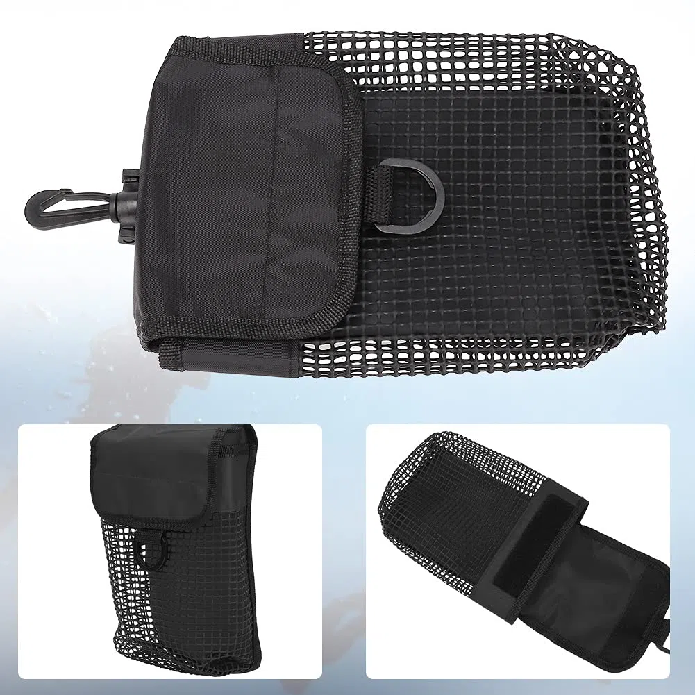 Tiiyee Sac de plongée en Maille pour plongée sous-Marine ou plongée en apnée, Sac de Sport Robuste équipement de plongée extérieur Portable léger en Maille de plongée avec Boucle pour Chasse