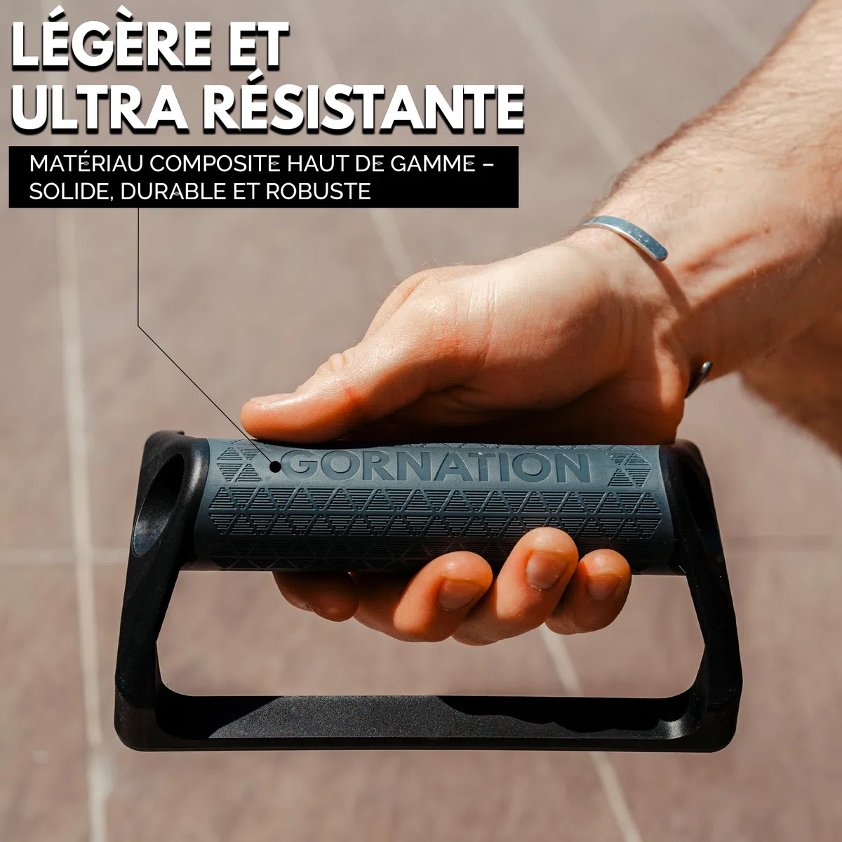 GORNATION Poignées de Pompes Antidérapantes, Push Up Bars pour Fitness & Calisthenics, Supports de Pompes Légers et Transportables, Grip Optimal pour Musculation & Street Workout