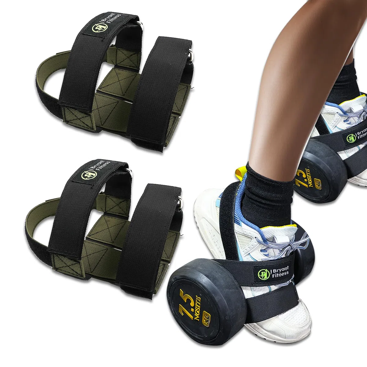 J Bryant Tibialis Paire de sangles d'haltères réglables améliorées pour la cheville