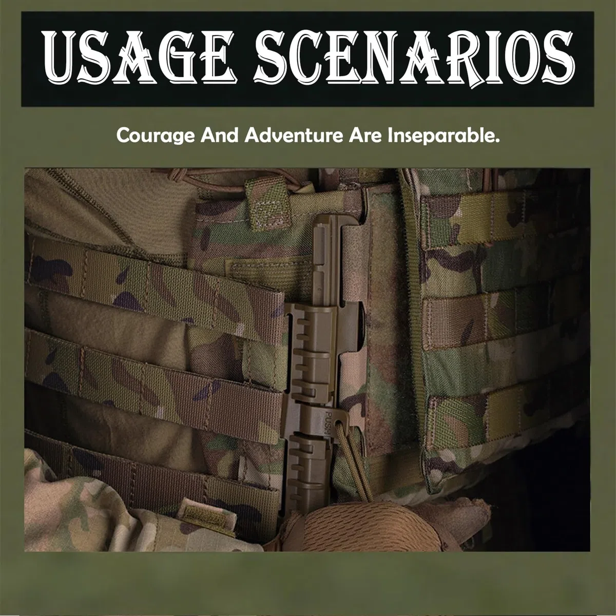 Système de Boucle à Dégagement Rapide pour Gilet Molle, Sangle de Ceinture Latérale Fastfit, Précision, Dégagement en Douceur et Verrouillage Sécurisé, Équipement Tactique Essentiel