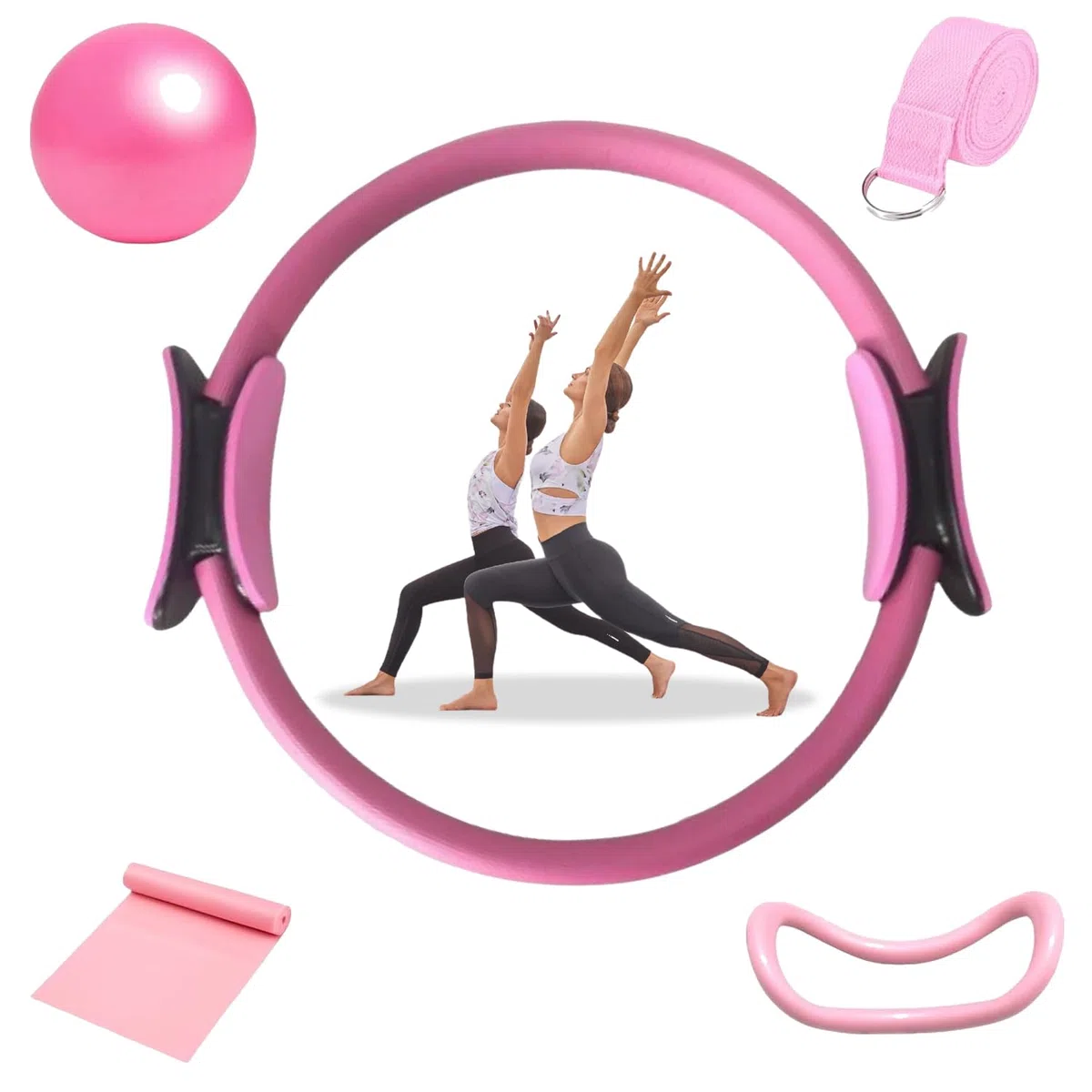 Anneau de Pilates, Cercle de Pilates, Accessoire Pilates Femme, Anneau de Résistance Pilates, Cercle Magique de Fitness, Toning Pilates Ring, pour tonifier Les Cuisses, Les abdominaux