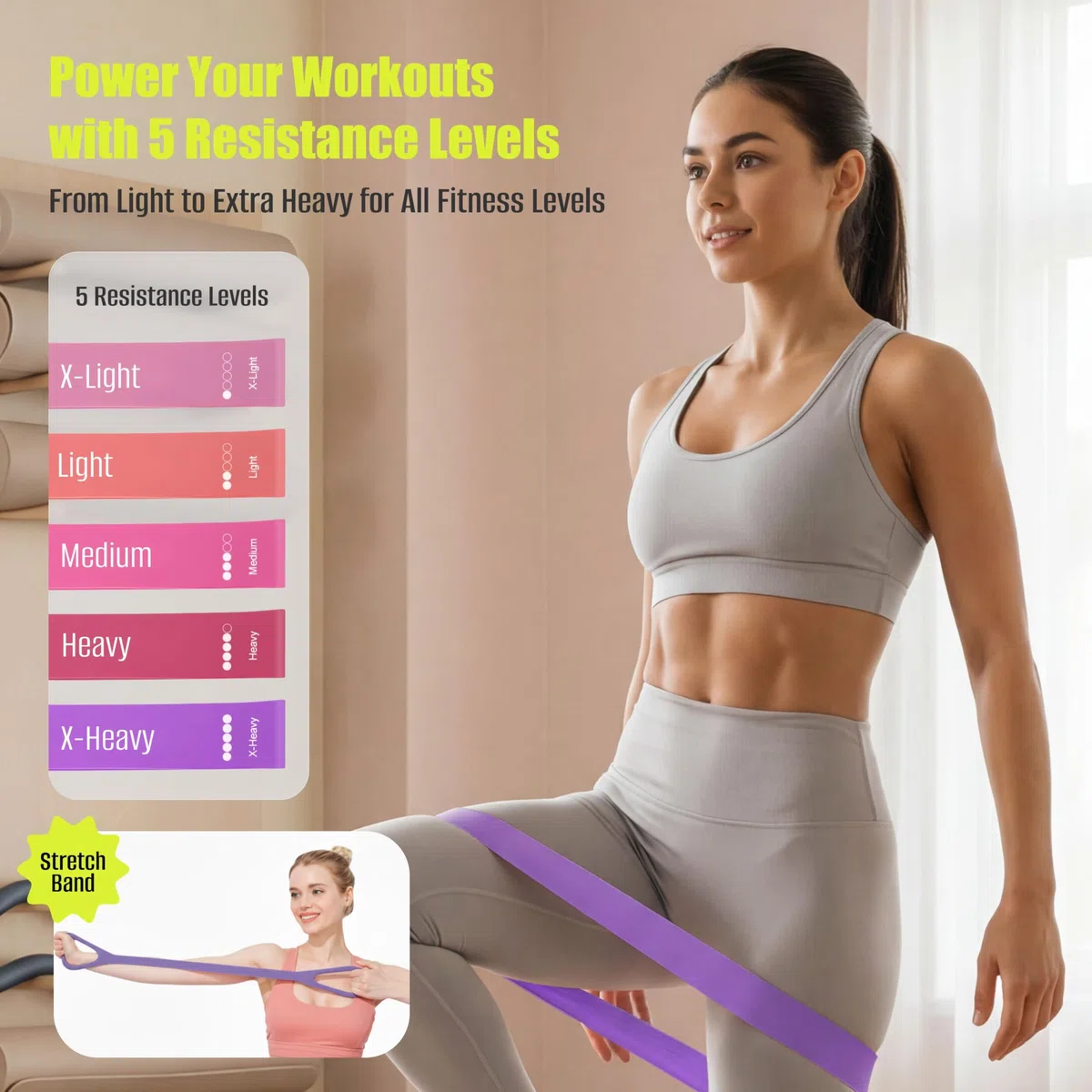 MaxU Pilates Kit pour Femmes Anneau avec Compteur, Cercle 35cm,Ballon,Bandes & Chaussettes.Équipement Complet idéal pour débutants à Domicile.Renforcez Votre Corps avec ce Set Polyvalent.