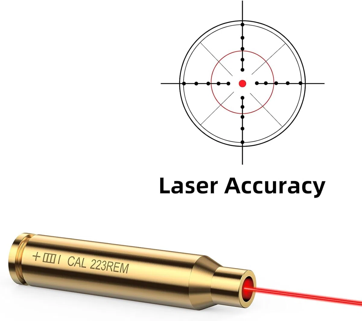 KinZon Laser de visée avec Laser Rouge et Batteries, Viseur de Canon pour Fusil (223 5.56mm)