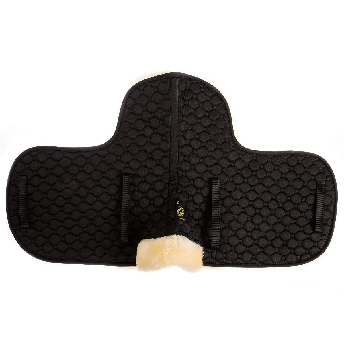 Selle de selle en peau d'agneau véritable et coussin polyvalent avec fourrure d'agneau véritable et coton matelassé