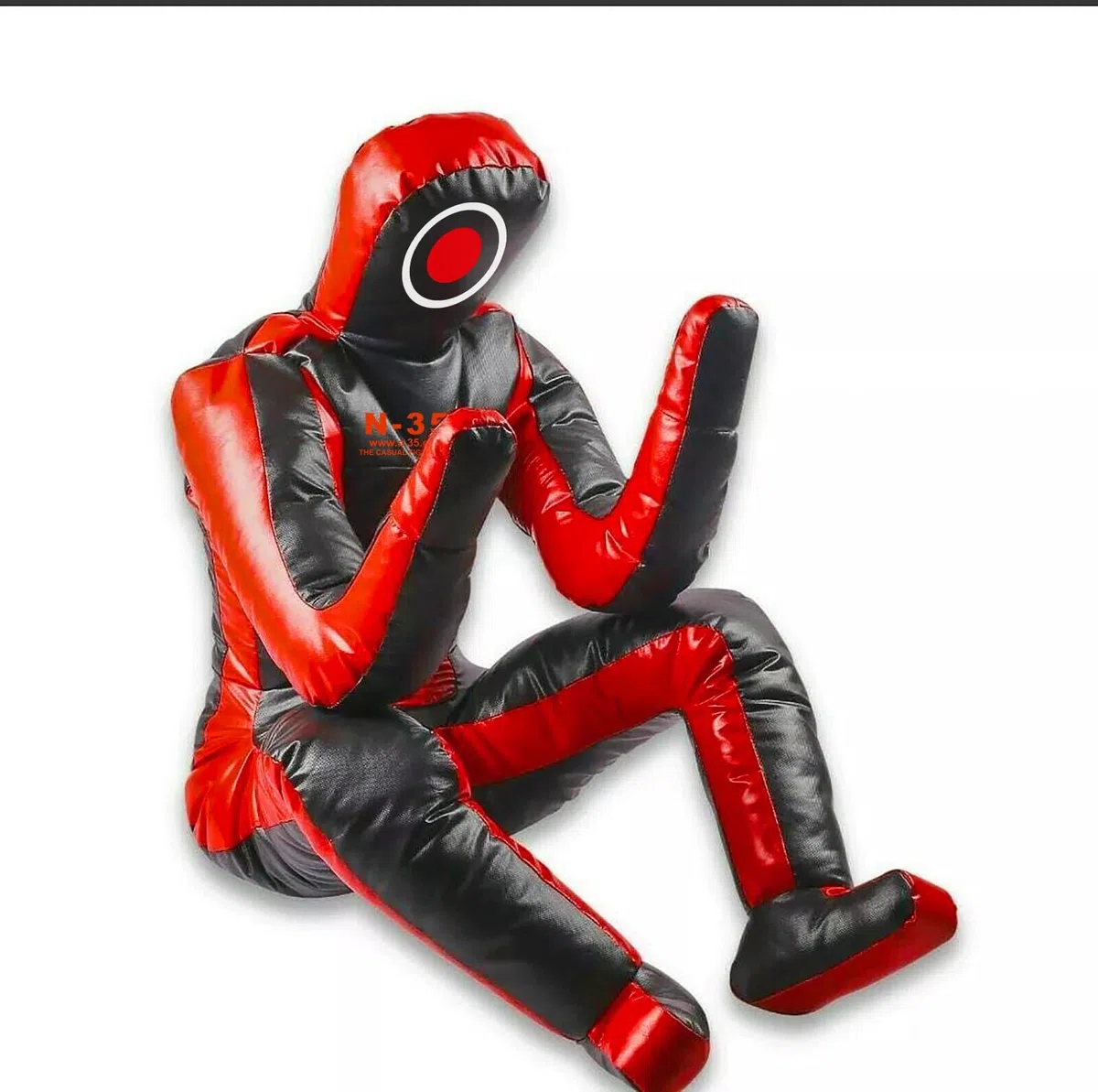Mannequin d'entraînement en vinyle pour autodéfense 180cm Rouge MMA BJJ Lutte Grappling