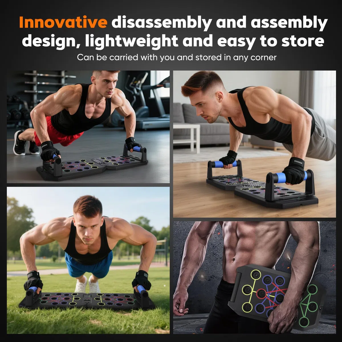 Push Up Board, Planche Pompe Musculation Planche a Pompe avec Fonction de Comptage ﻿Push Pro Machine Équipement Professionnel pour Brûler les Graisses pour Hommes