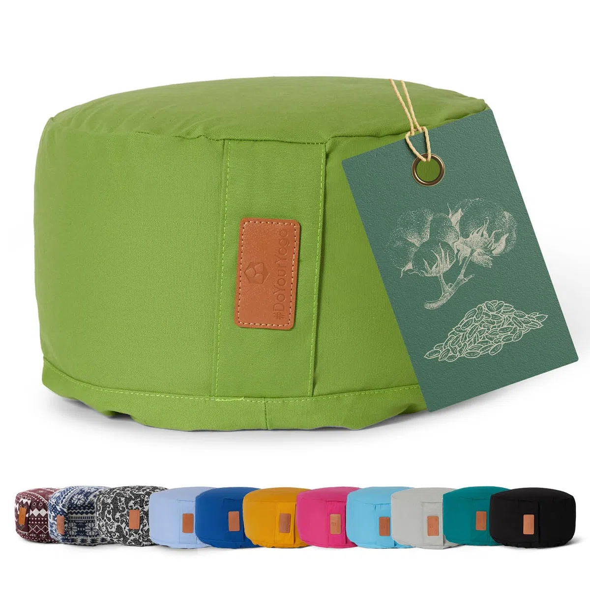 #DoYourYoga Coussin de Yoga »Vishnu« - Idéal pour Yoga, pilâtes et méditations prolongées - Housse retirable & Lavable - Dimension : H 15 cm, D env. 30 cm - Disponible en différents Motifs