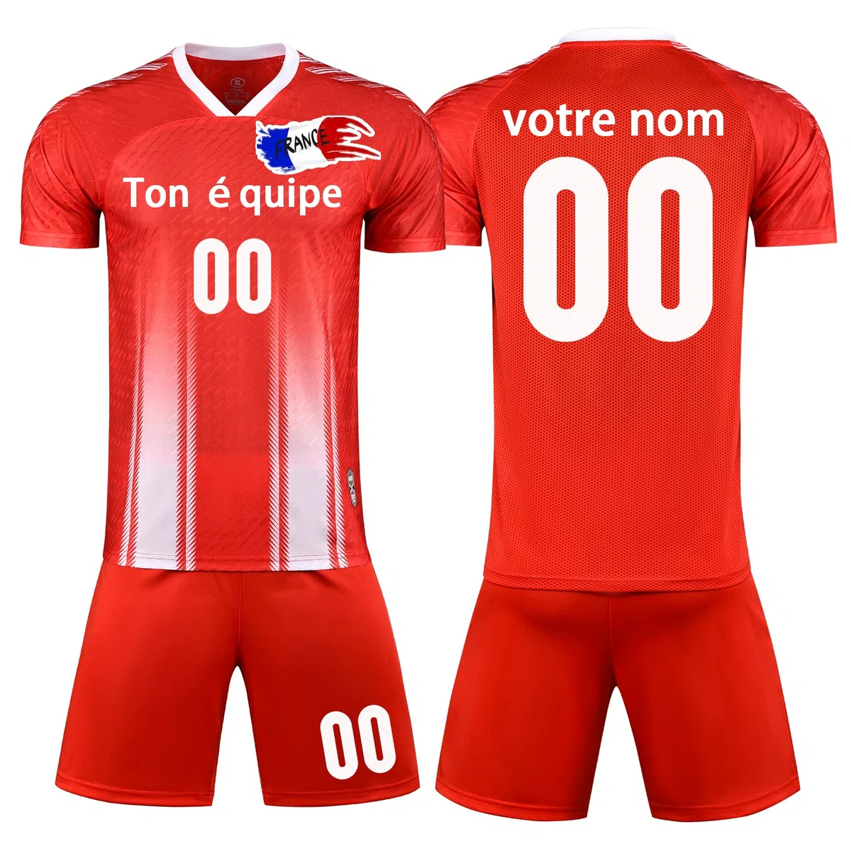 Maillot de Foot Enfant Adulte Personnalisé Maillot Football Personnalisé avec Votre Nom Numéro Équipe Logo Ensemble Foot
