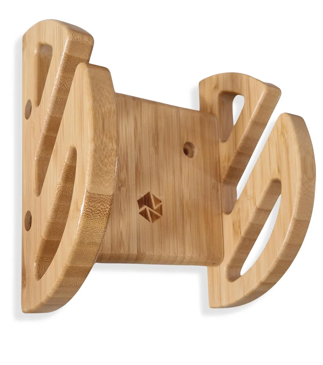 Support Skate mural en Bois de Bambou - Design moderne et robuste - Porte Skate Mural - Support mural Longboard - Conçu en Europe