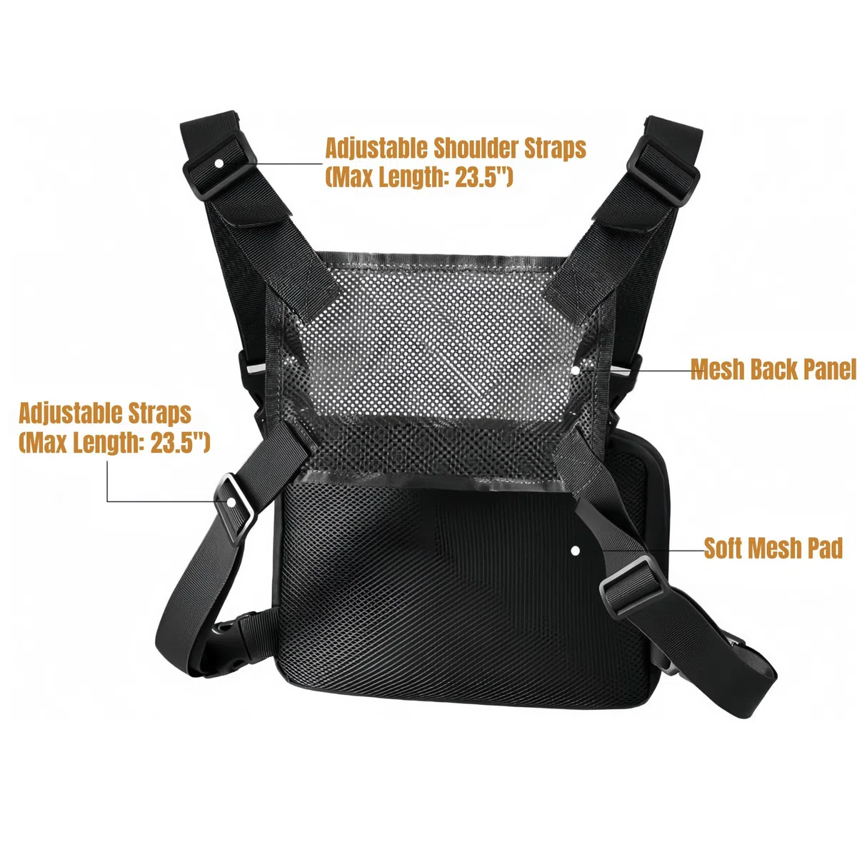 Militaire Tactique Poitrine Sac Sac à Dos Hommes réglable Multifonctionnel Molle Outil Poche Sac à bandoulière Tactique Gilet Sac