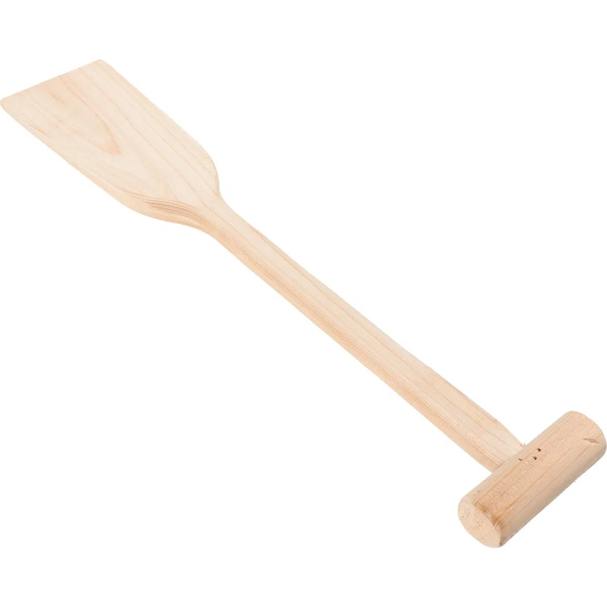 Pagaie en Bois Beige de 19,5 Pouces pour Bateaux, Solide et Joliment Travaillée, pour L'exploration Fluviale en Extérieur