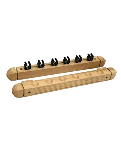 Porte-queues de billard 6 places Bois clair