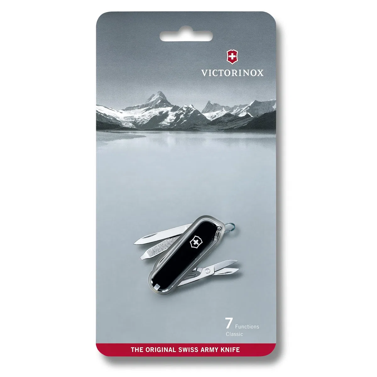 Victorinox Classic Sd, Swiss Army Knife, Petit Couteau de Poche Suisse, Léger, Multitool, 7 Fonctions, Ciseaux, Lime à Ongles, Noir