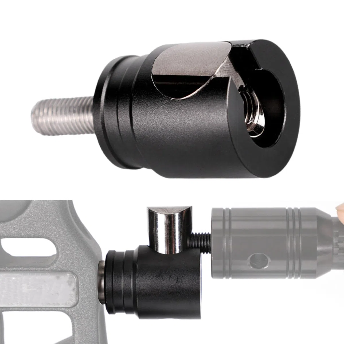 Teksome Stabilisateur d'arc pour Arc à poulies - Adaptateur d'équilibrage pour Arc à poulies | Support de Montage pour Accessoires d'arc Classique à poulies