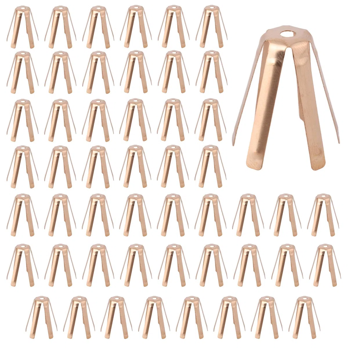 Tinoaly 50pcs Universelles 6 Pattes Laiton Cales pour Shaft de Golf, Réglables Adaptateurs Clubs de Golf Compatibles avec Les Calibres .335 .350 .355 .370 pour Tous Les Shafts for Hommes et Femmes