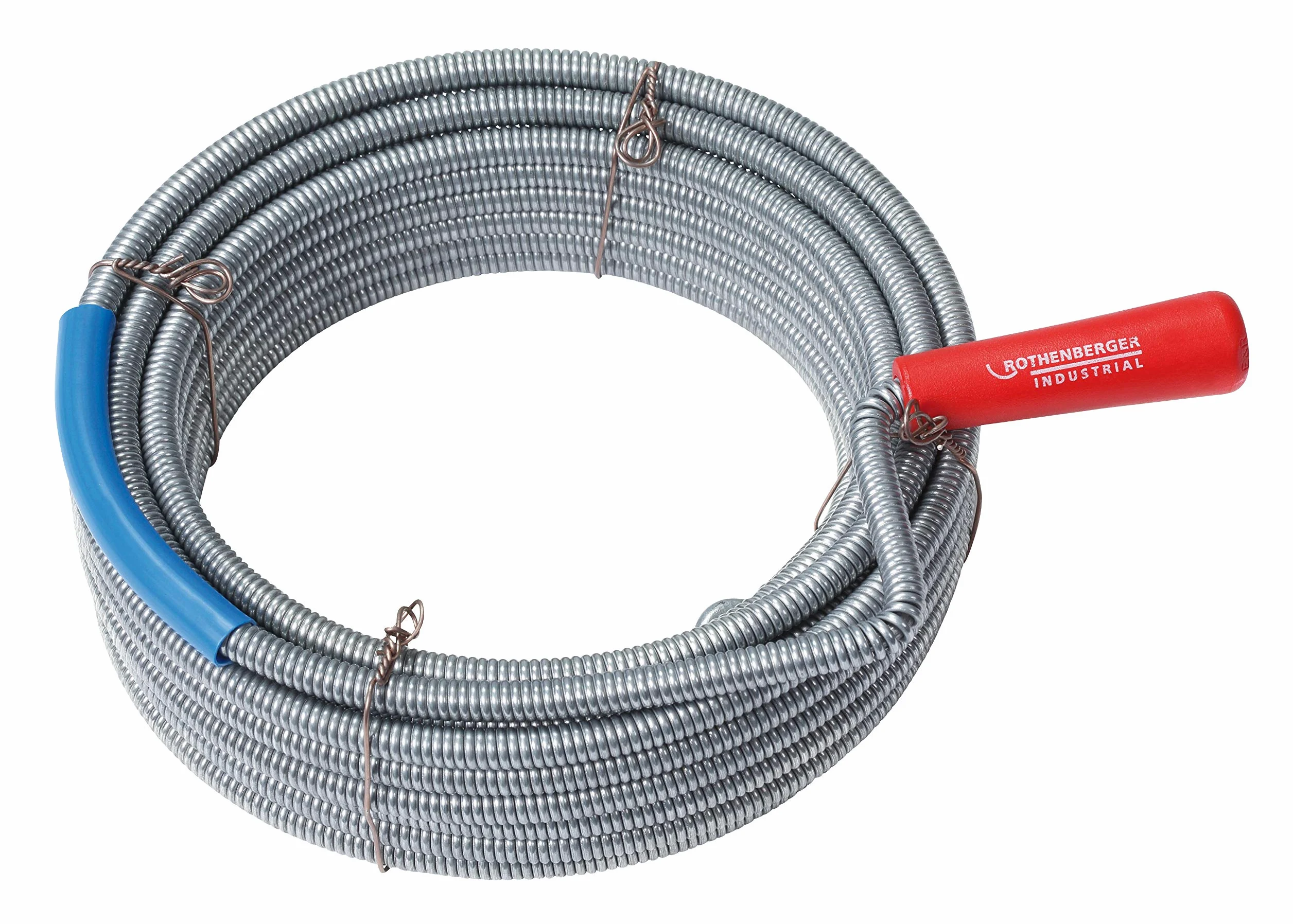 ROTHENBERGER Industrial Spirale de nettoyage avec griffe, longueur 10 m, Ø 9 mm - (Ø x L) 9 mm x 10 m, 1500000141