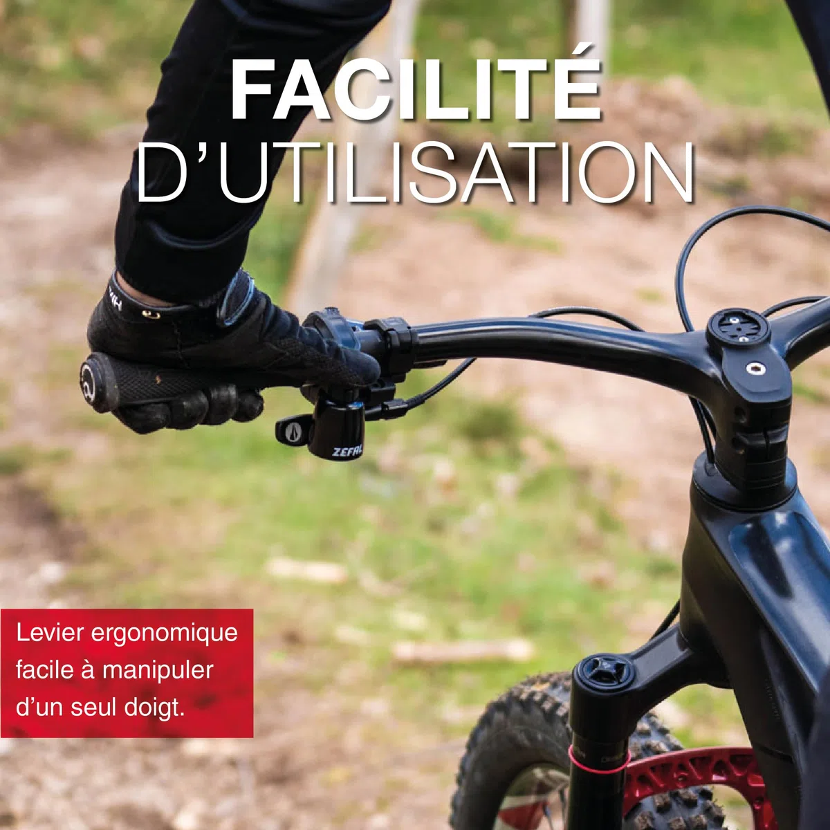 ZEFAL Trail Bike Bell - Sonnette de Vélo VTT ou Gravel - Sonnette Velo Adulte Fabriquée en Aluminium - Noir Ø 22,2 à 35 mm - Klaxon Velo Fabriqué en France