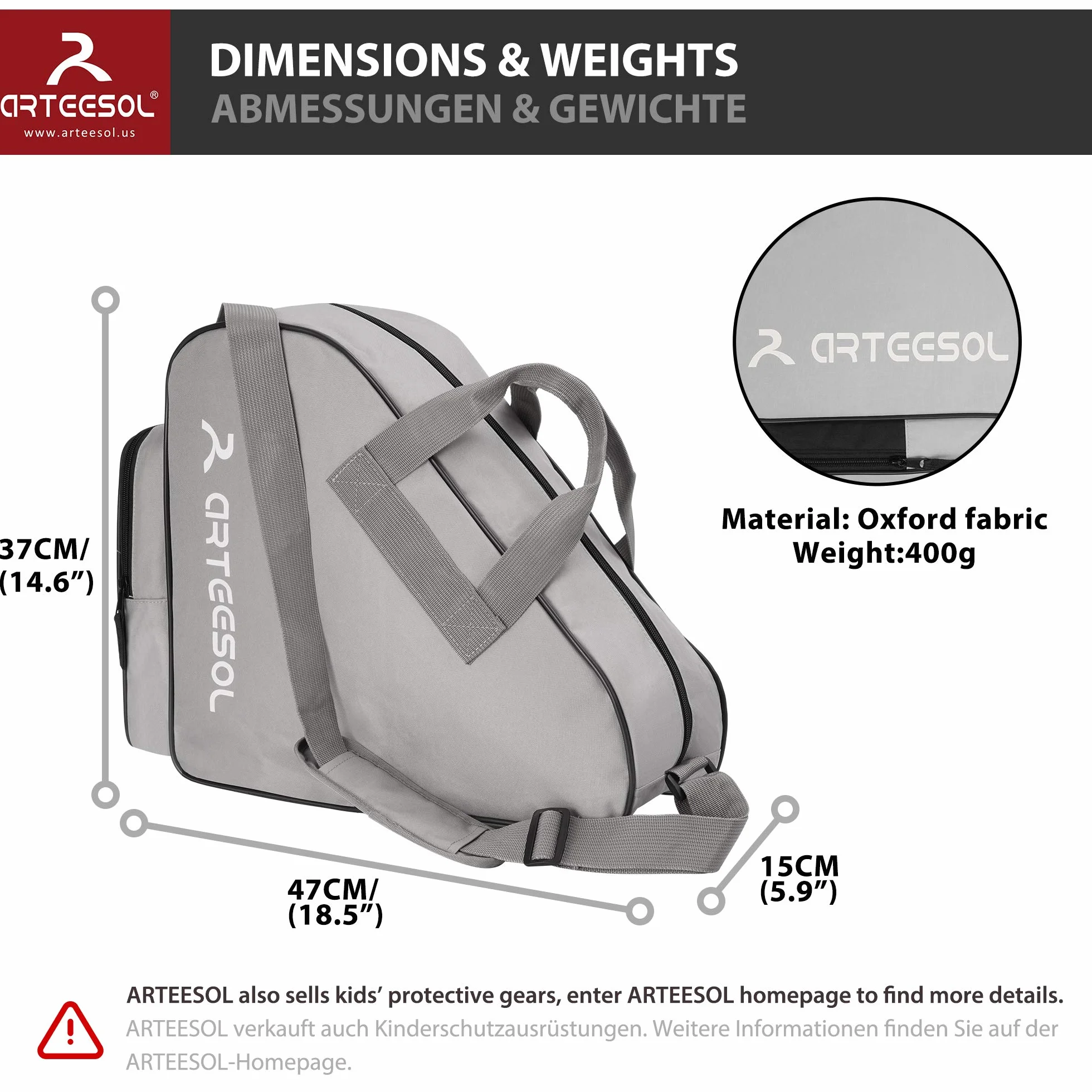 Roller Sac Une Résistance à la Déchirure Imperméable Grande Capacité Portable Sac de Transport pour Adulte et Enfant