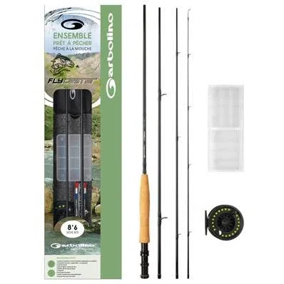 Garbolino Combo Mouche 9'0-5/6 - Canne + Moulinet + Soie + Boite + 6 Mouches + Bas De Ligne Conique + Coupe Fil + Bobine De Fil - Gotcf8101