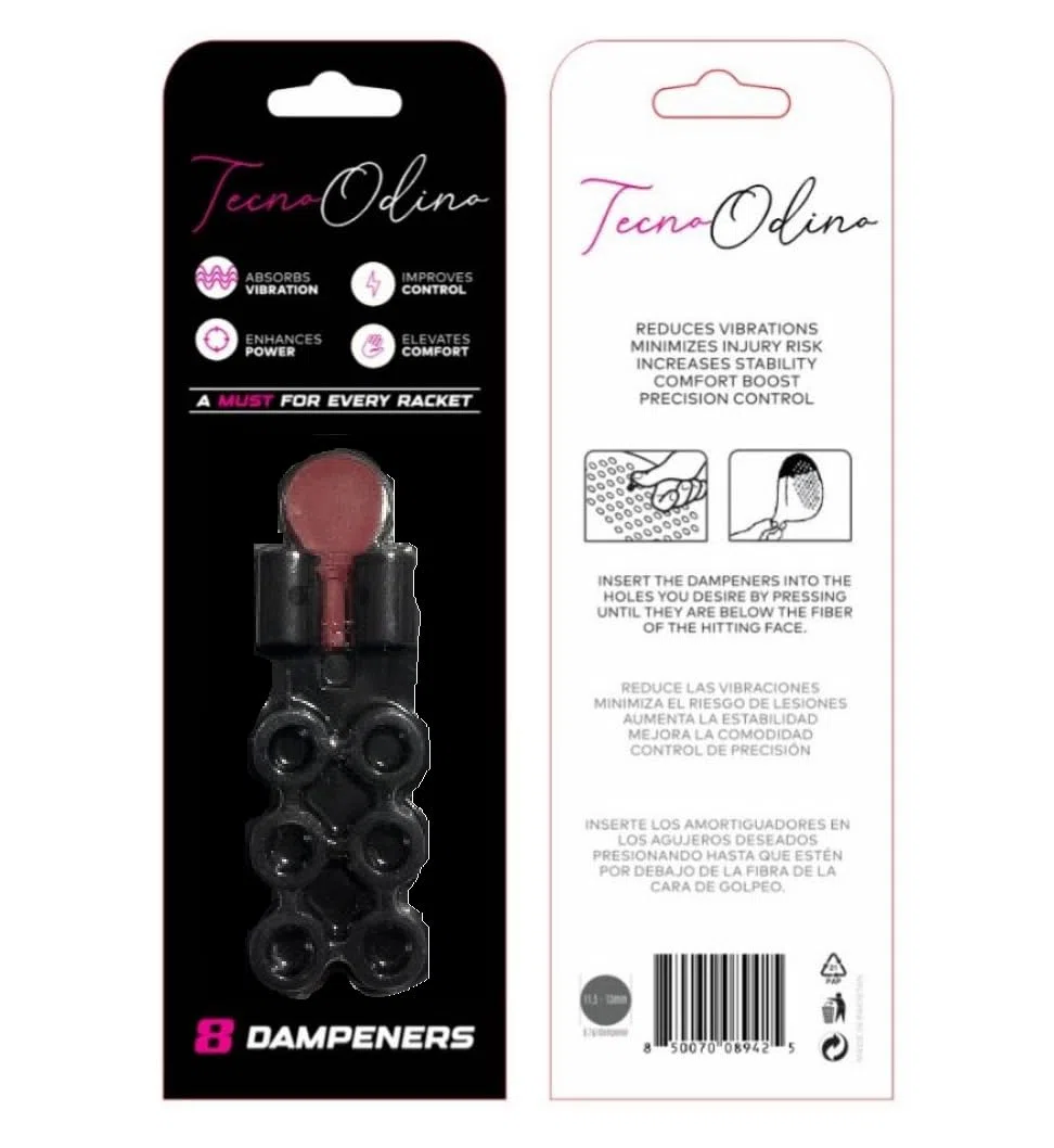 Padel Dampers anti-vibration, Easy Vibes, varier L'équilibre de la raquette, Personnalisation de la raquette, amortisseur de vibrations, 0,7 Grammes - 8 pcs