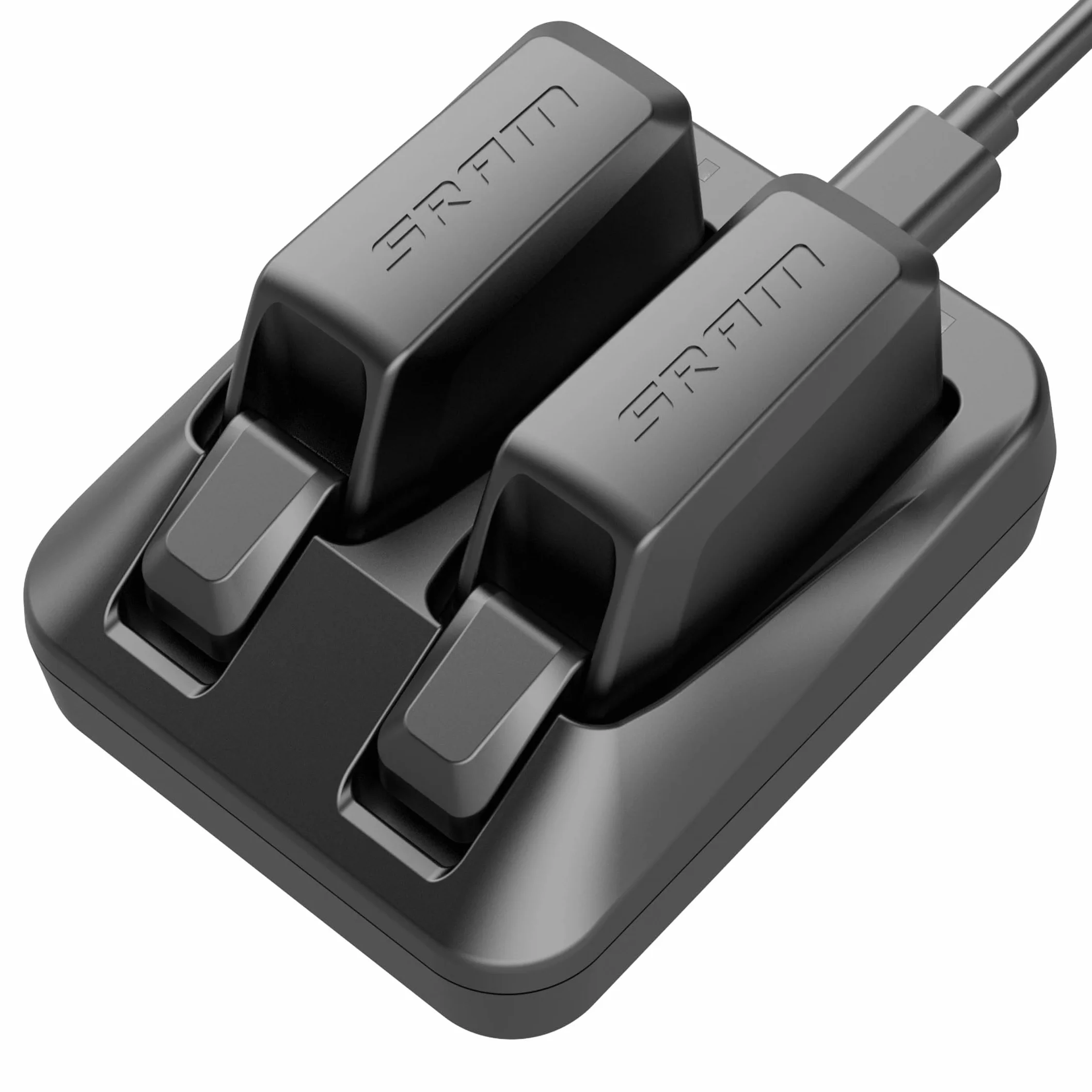 Chargeur à Double Port pour Batterie SRAM AXS/eTap Red Force Rival GX Eagle, Les Deux Batteries Peuvent être Rapidement chargées en même Temps, l’unité est livrée avec USB C.