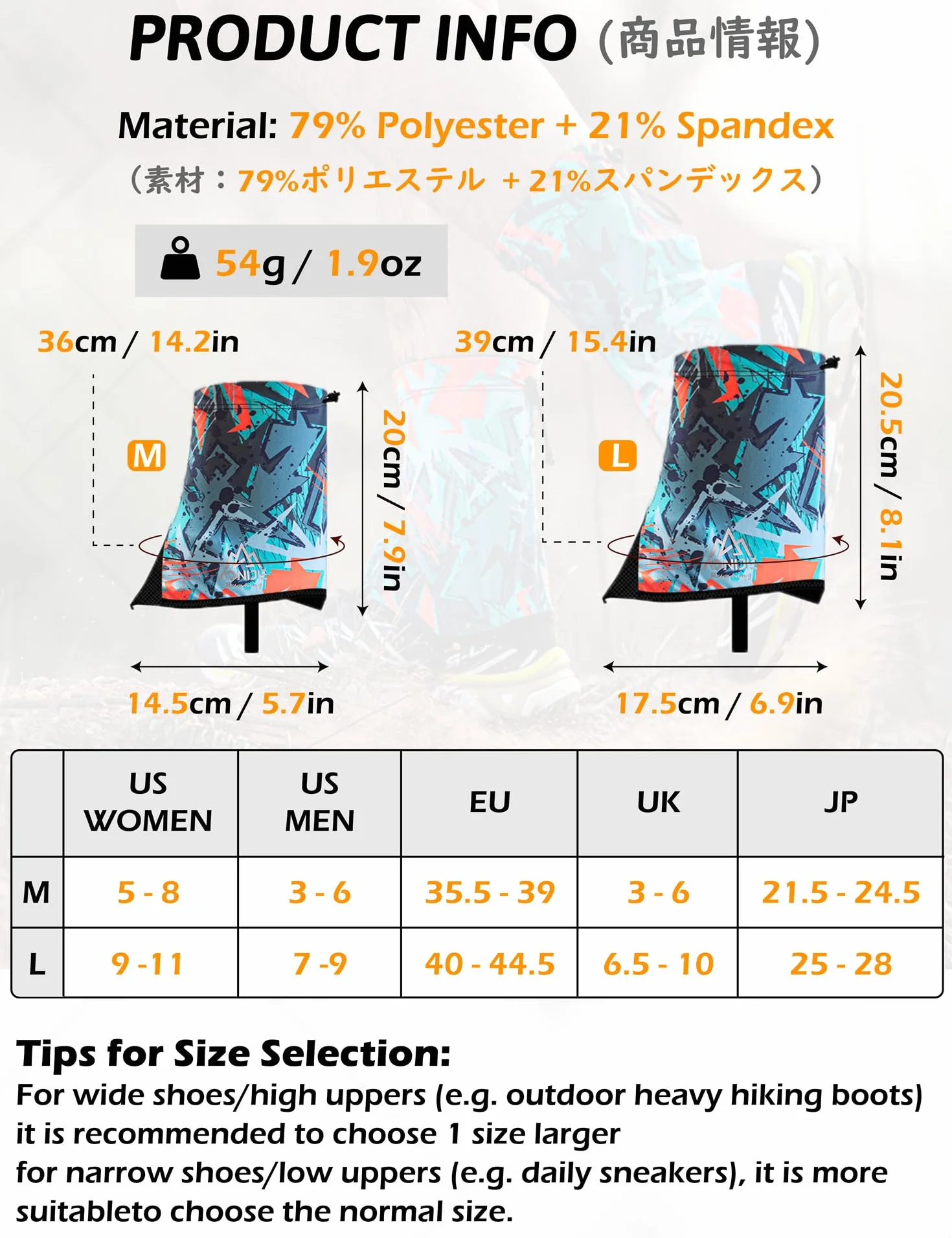TRIWONDER Guêtres Randonnée Basses Couvre Chaussures Anti Sable Guêtres Trail pour Homme Femme Chasse Running