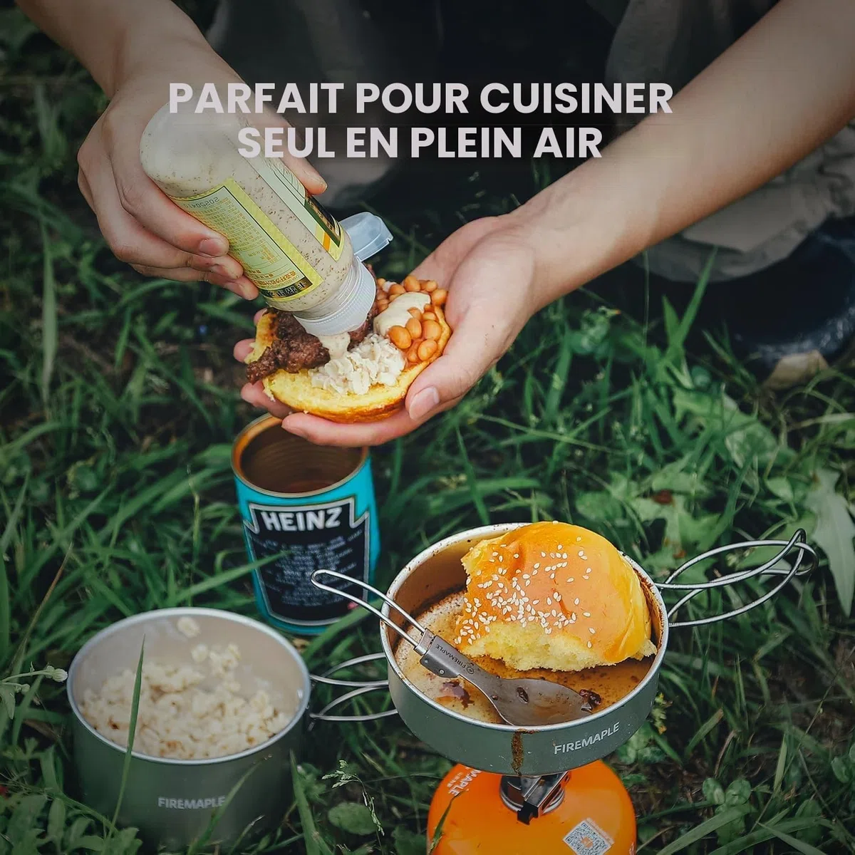 Fire-Maple Frost Mini Set de Cuisine de Camping Ultraléger, Casserole et Poêle Compactes en Aluminium pour Randonnée et Trekking, Design Empilable Léger Compatible avec Cartouche de Gaz