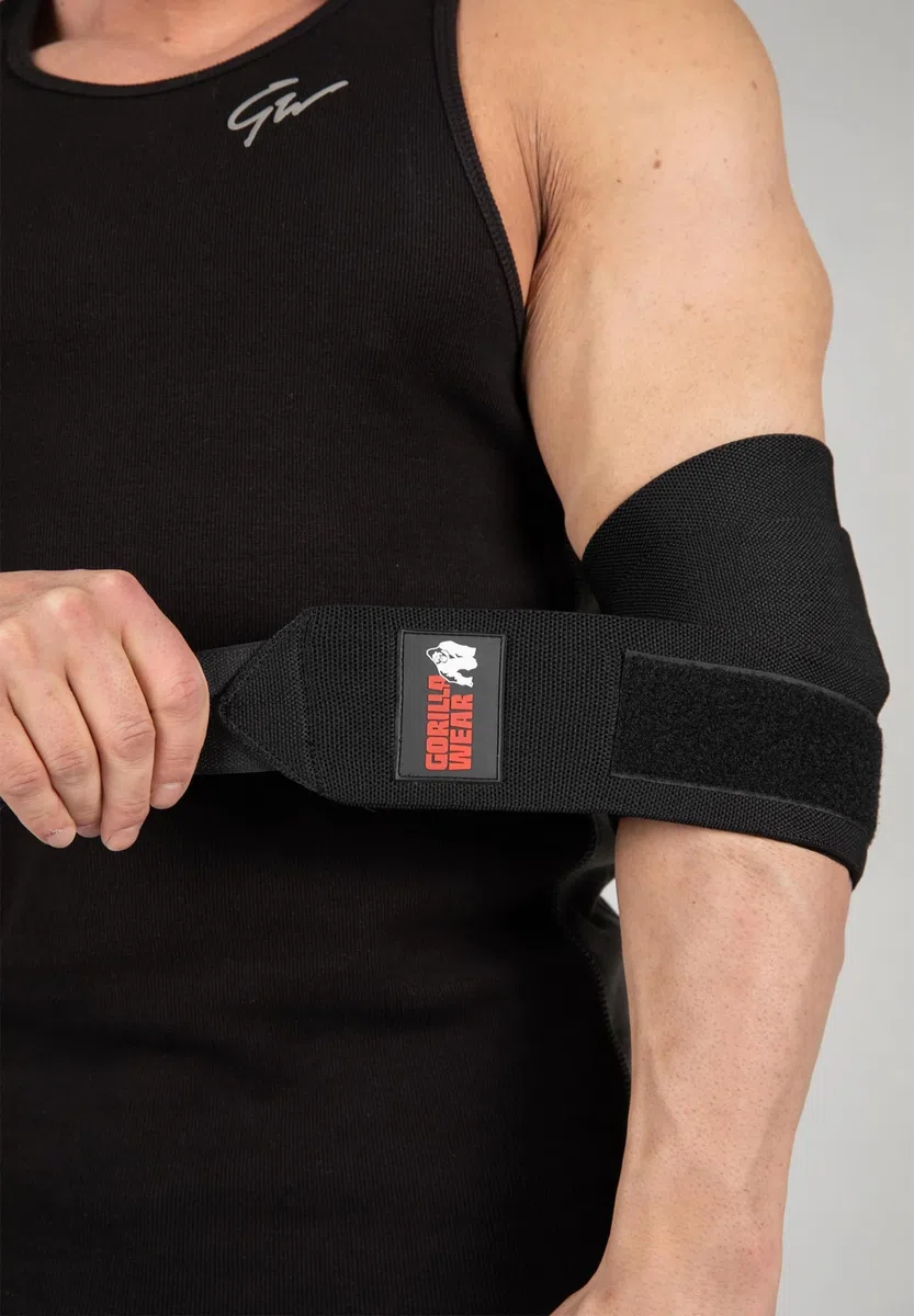 Gorilla Wear Elbow Wraps Coudières Bodybuilding Fitness Unisexe Noir (120cm)