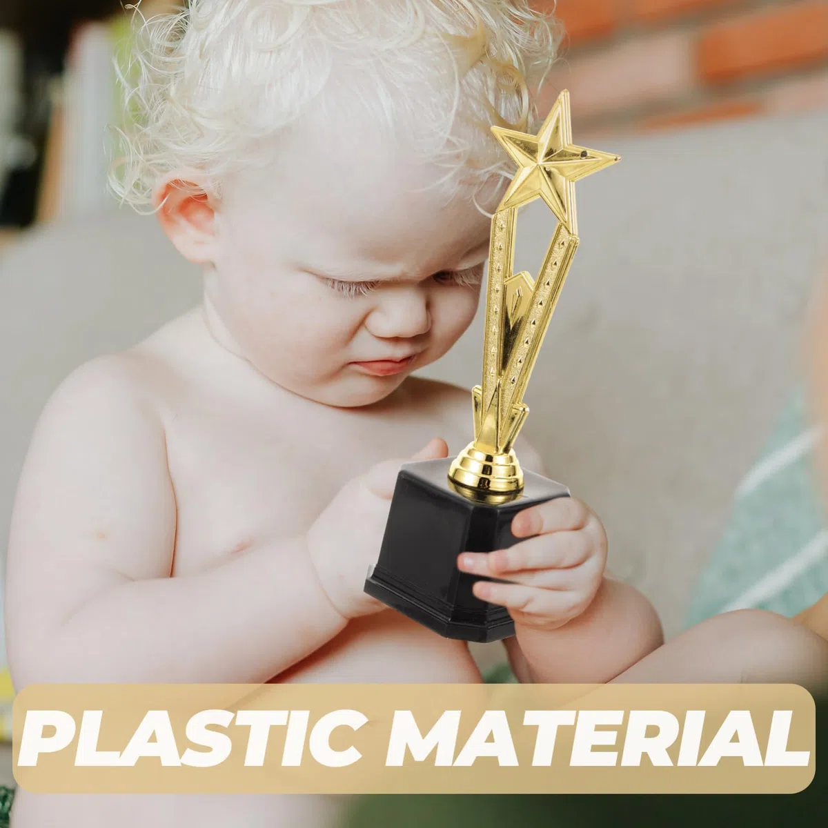 Didiseaon Trophée Étoile d'or 9 8 Pouces Trophée Étoile À Cinq Branches Grand Trophée De Récompense en Plastique pour Les