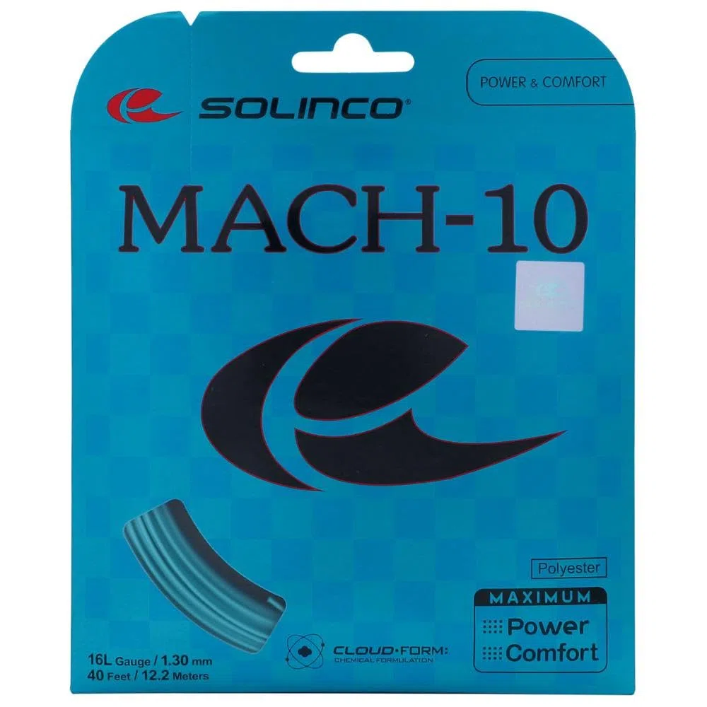 Solinco Mach-10 - Lot de 12 m - 1,30 mm - Bleu