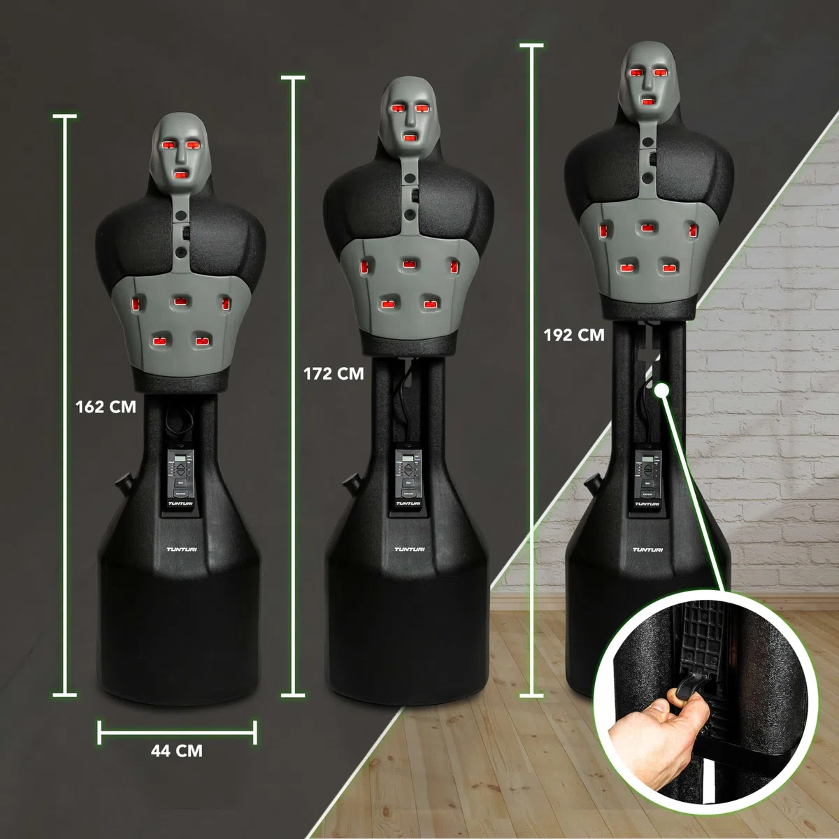 Tunturi Mannequin de Boxe Sac de Frappe sur Pied - Punching Ball pour Adulte