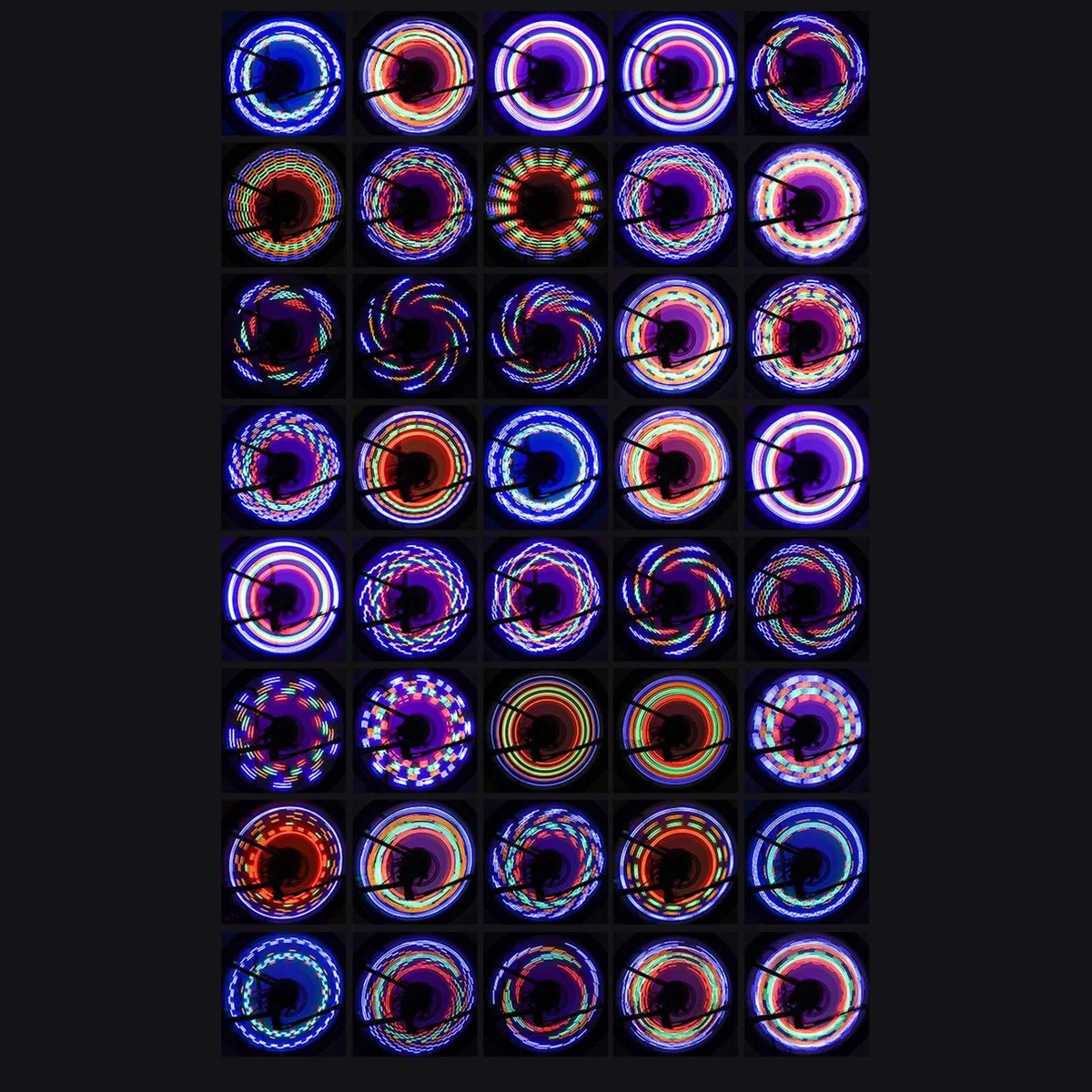 Lumières pour Rayons De Vélo | 16 LED Réchargeables pour Roues De Vélo,Lumière de Sécurité Colorée à Activation Automatique pour Cyclisme - Accessoires Extérieurs et Adultes