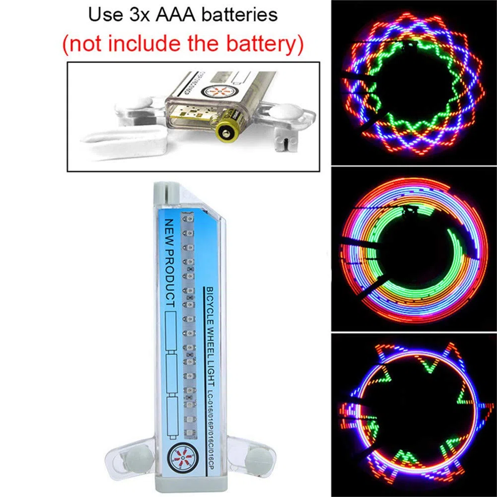 Lumières LED pour rayons de vélo - Étanche - 32 LED RVB - Avec 32 modes de changement - Accessoire pour VTT