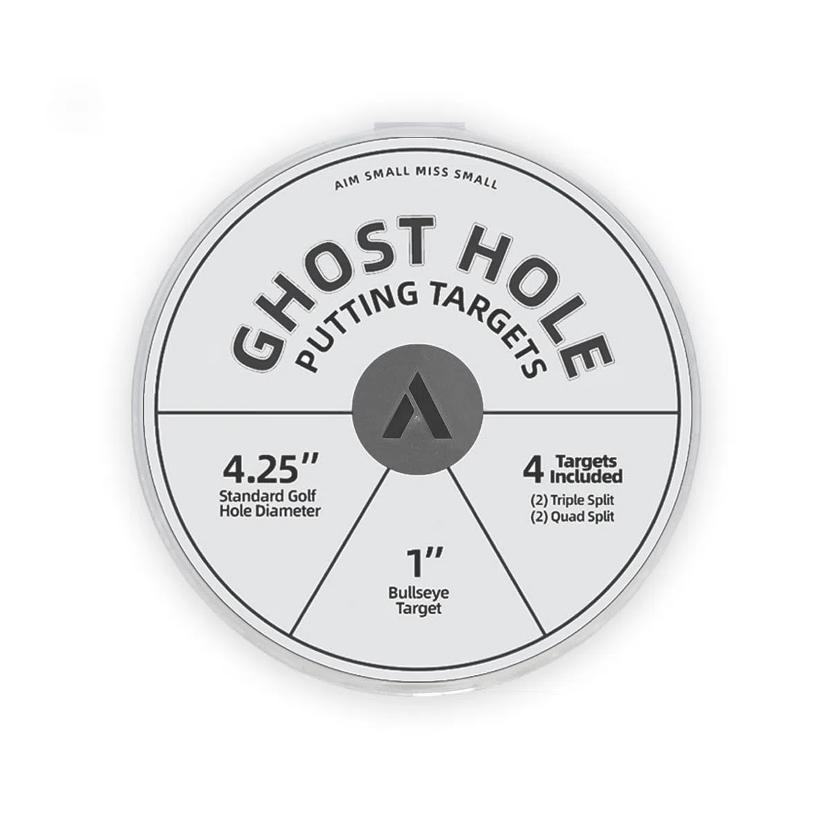 Putt Target Ghost Hole Training Aid for Putting and Chipping Practice. Taille Officielle Disque Plat de Golf pour intérieur ou extérieur. Accessoires de Golf Parfaits pour Tous Les golfeurs. Lot de 4