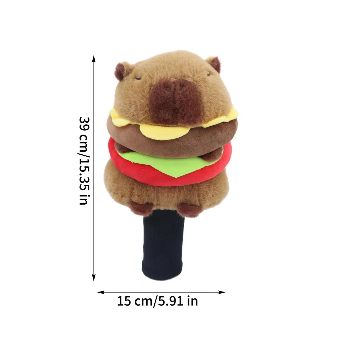 Couvre-club de golf en peluche en forme de Capybara - Résistante aux rayures - Pour homme et femme - Pour intérieur et extérieur