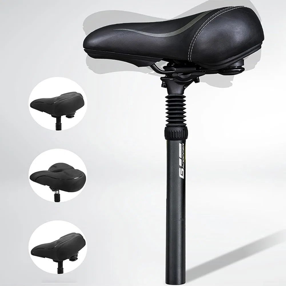 Tige de selle de vélo en alliage d'aluminium absorbant les chocs, 350 mm, 25,4 mm, 34,9 mm, suspension à ressort réglable pour le cyclisme