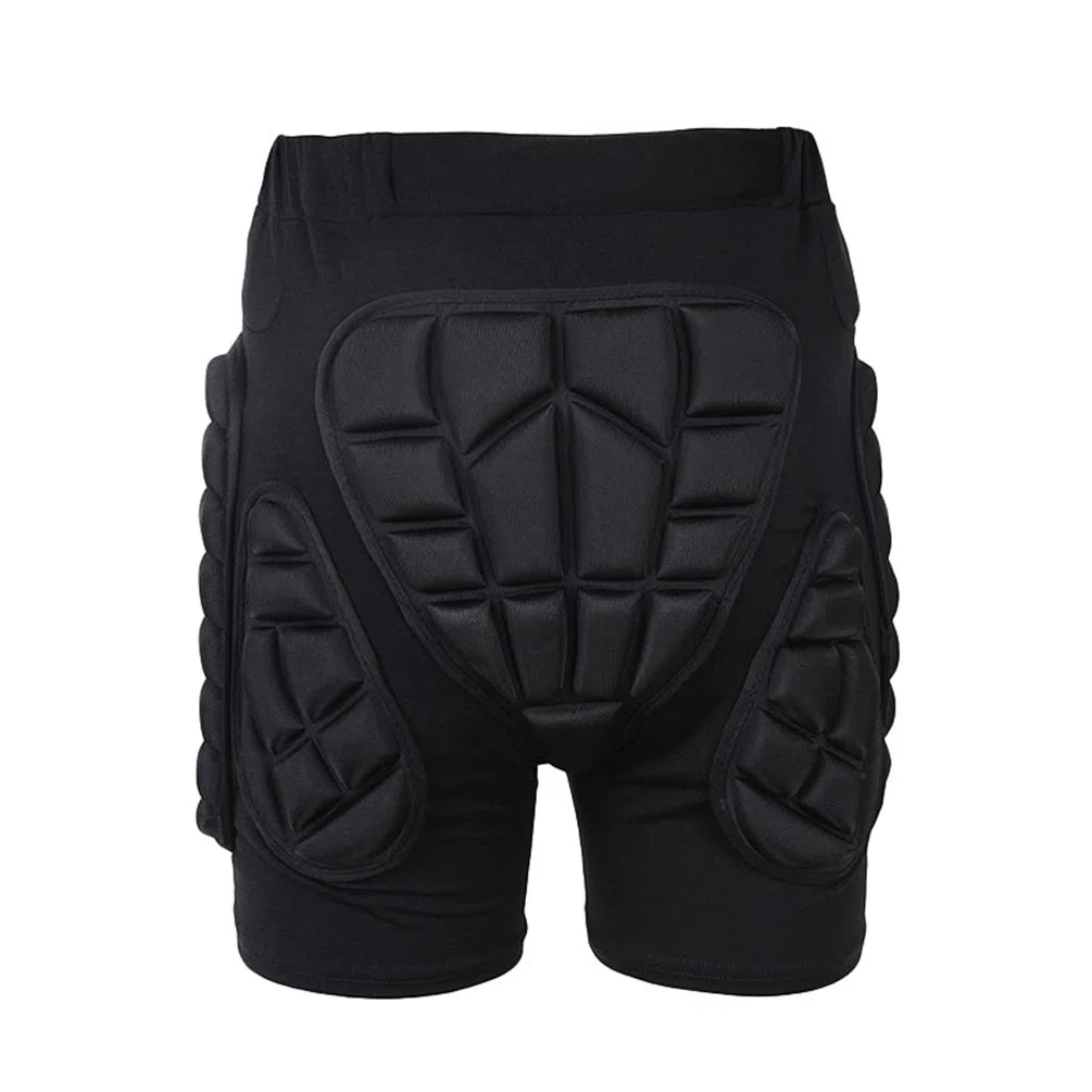 Unisex Confortable Respirant Antichoc Résistant à l'usure Short de Protection, Protection Hanche pour Cyclisme Rouleau Patinage Moto Sport Noir M