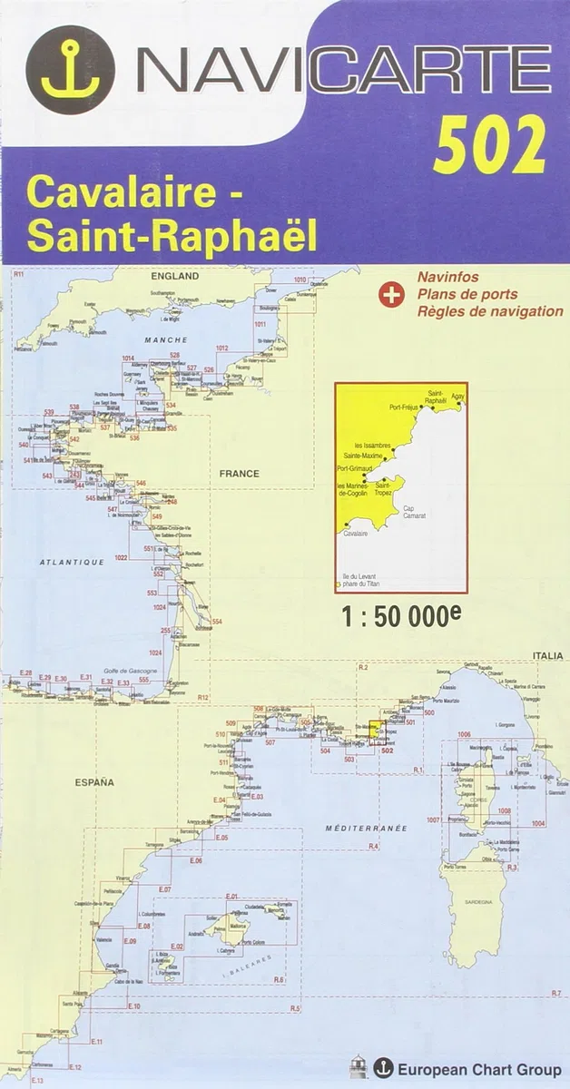 Carte marine : Cavalaire - Saint-Raphaël